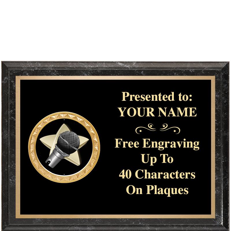 8X6 BLACK EXECUTIVE INSERT PLQ