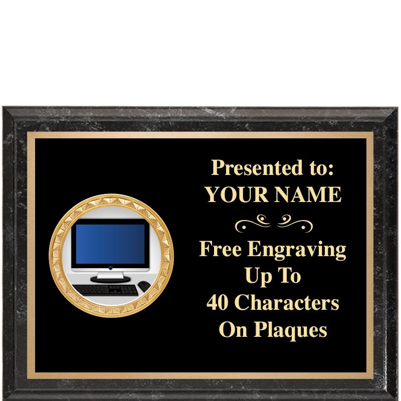 8X6 BLACK EXECUTIVE INSERT PLQ