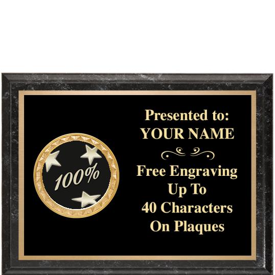 8X6 BLACK EXECUTIVE INSERT PLQ