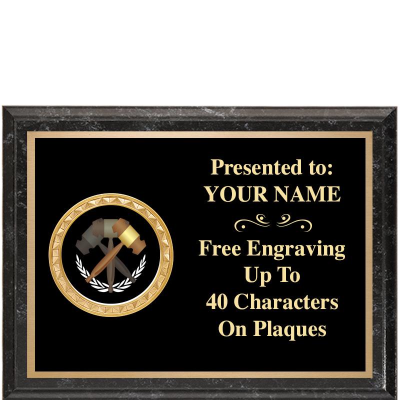 8X6 BLACK EXECUTIVE INSERT PLQ