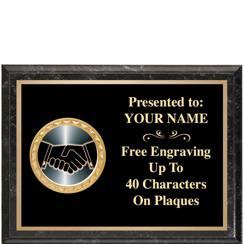 8X6 BLACK EXECUTIVE INSERT PLQ