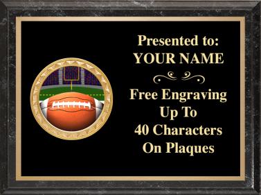 Executive Full Plate Insert Football Plaques Executive Black