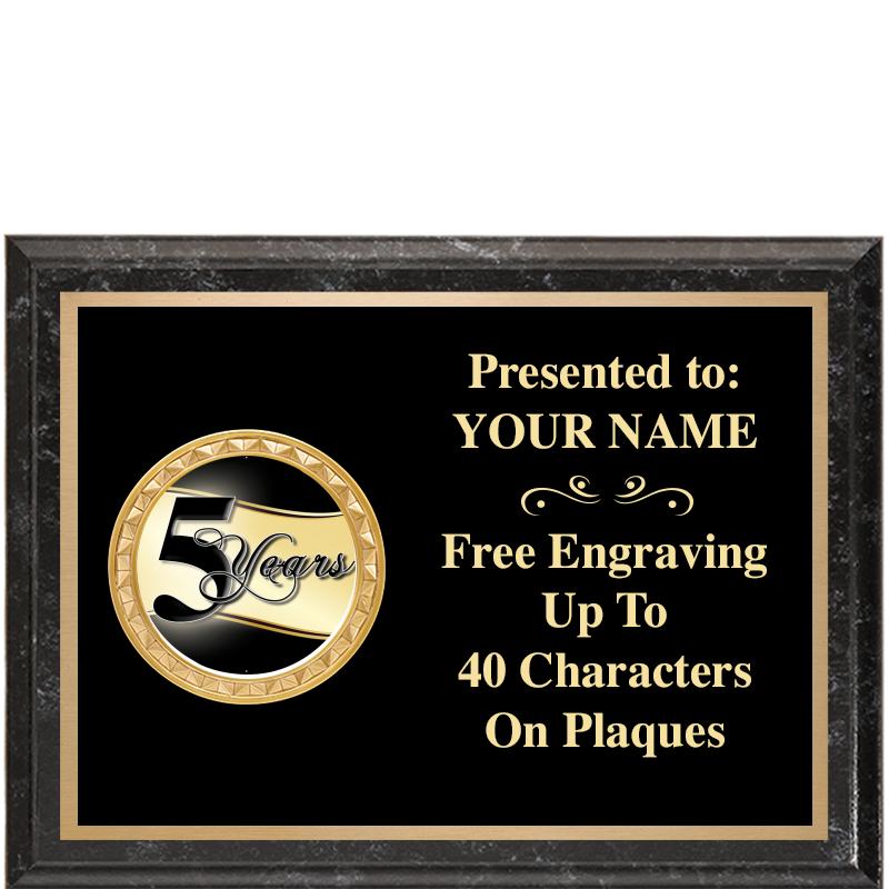 8X6 BLACK EXECUTIVE INSERT PLQ