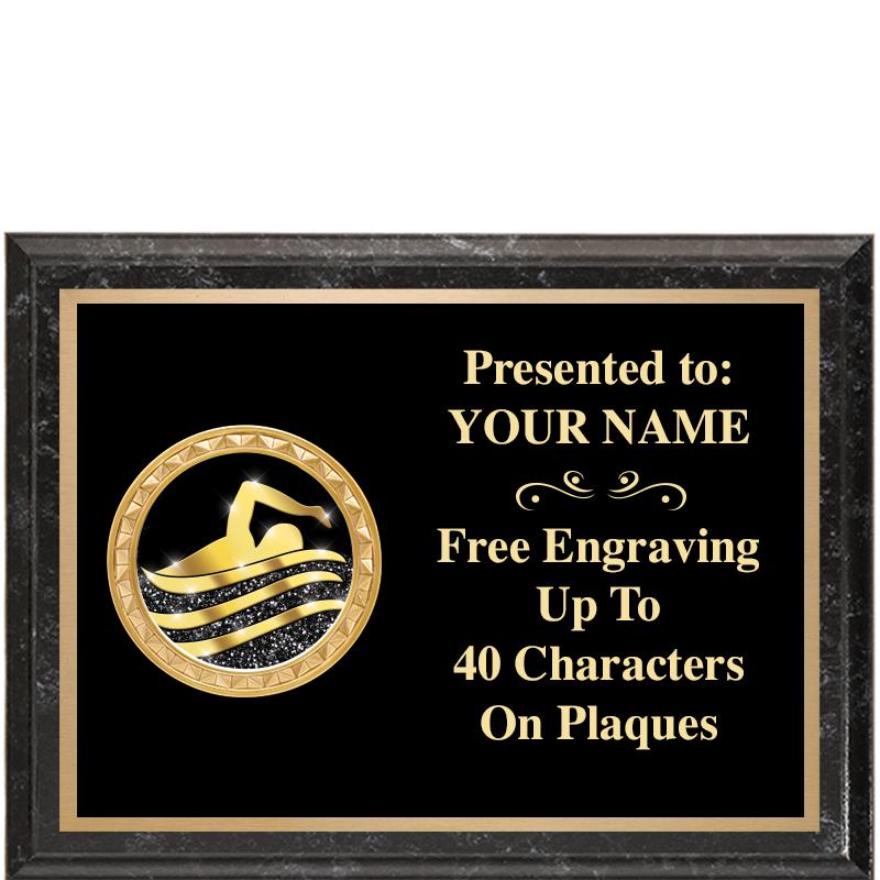 8X6 BLACK EXECUTIVE INSERT PLQ