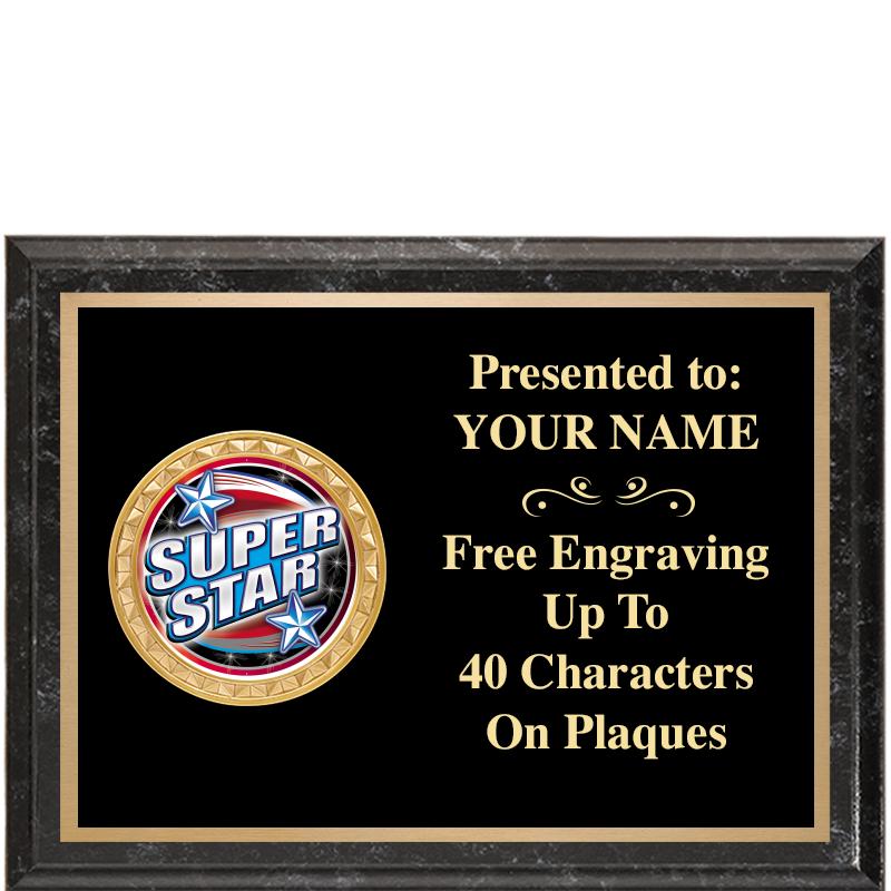 8X6 BLACK EXECUTIVE INSERT PLQ