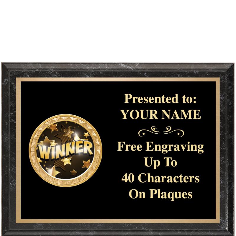 8X6 BLACK EXECUTIVE INSERT PLQ