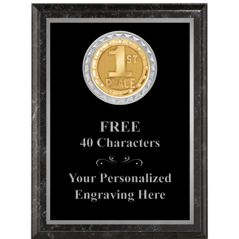 6X8 BLACK EXECUTIVE INS PLQ SV