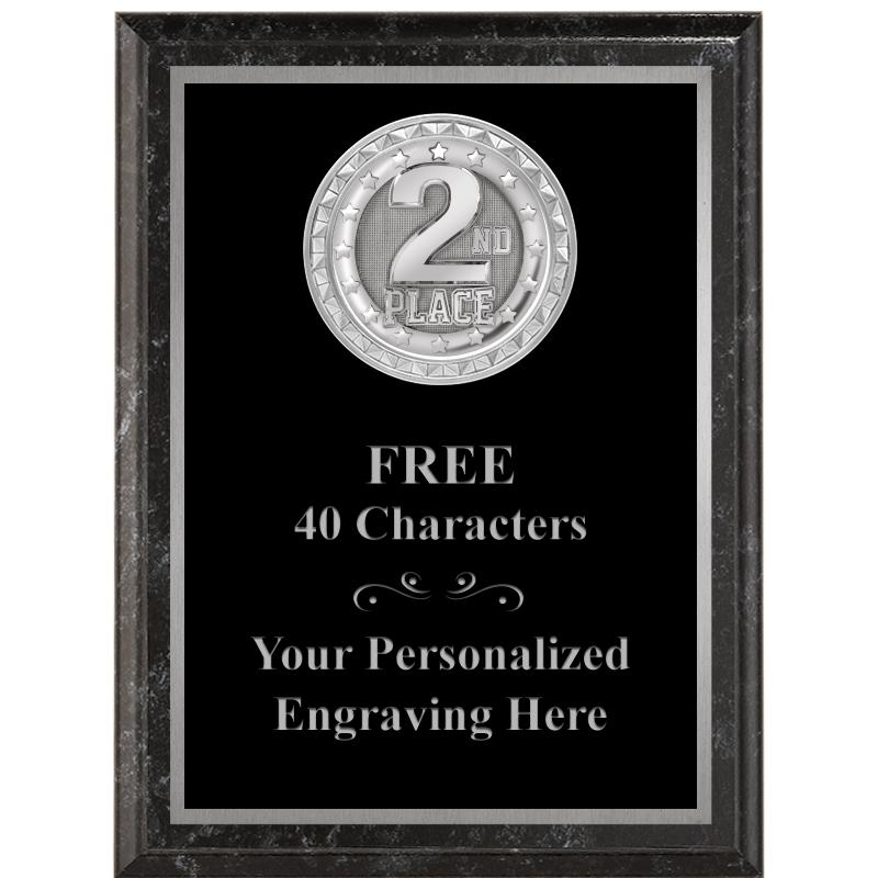 6X8 BLACK EXECUTIVE INS PLQ SV