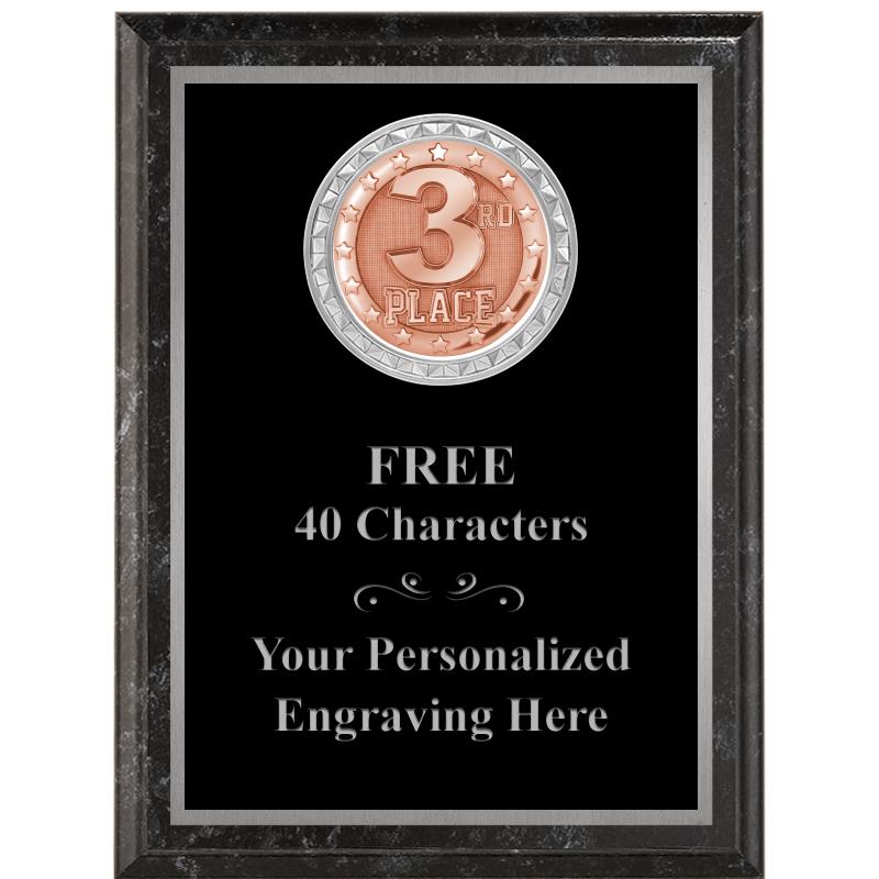 6X8 BLACK EXECUTIVE INS PLQ SV