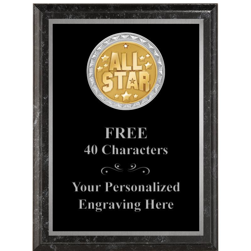 6X8 BLACK EXECUTIVE INS PLQ SV