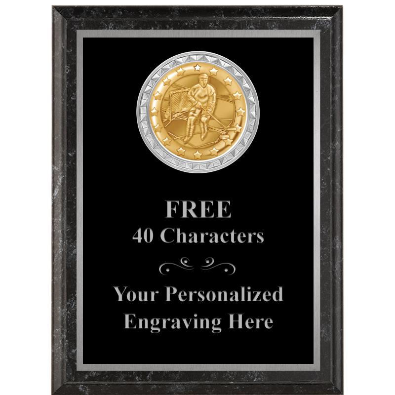 6X8 BLACK EXECUTIVE INS PLQ SV