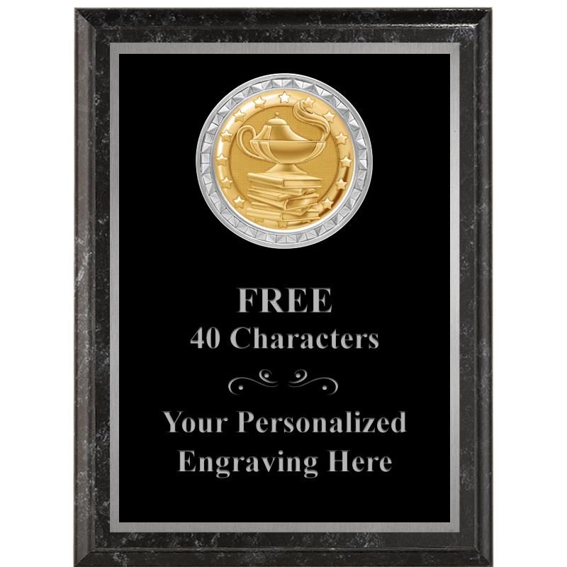 6X8 BLACK EXECUTIVE INS PLQ SV