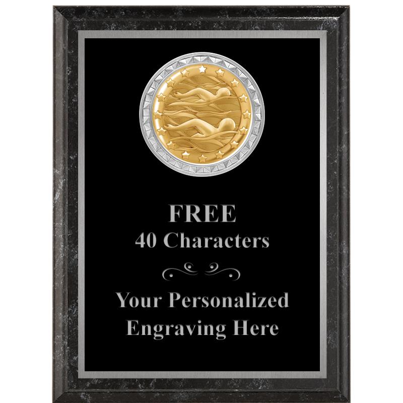 6X8 BLACK EXECUTIVE INS PLQ SV