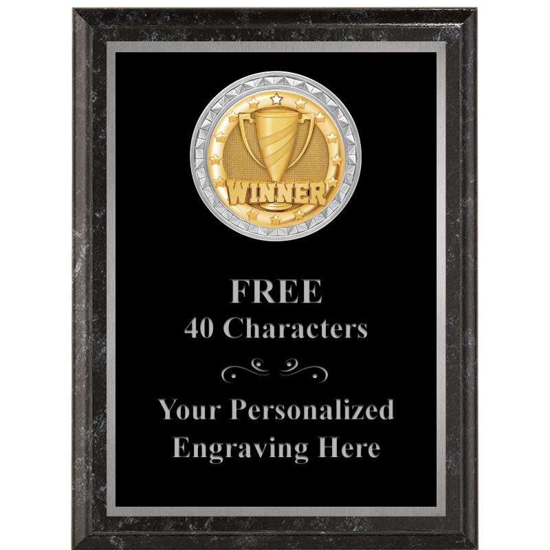 6X8 BLACK EXECUTIVE INS PLQ SV