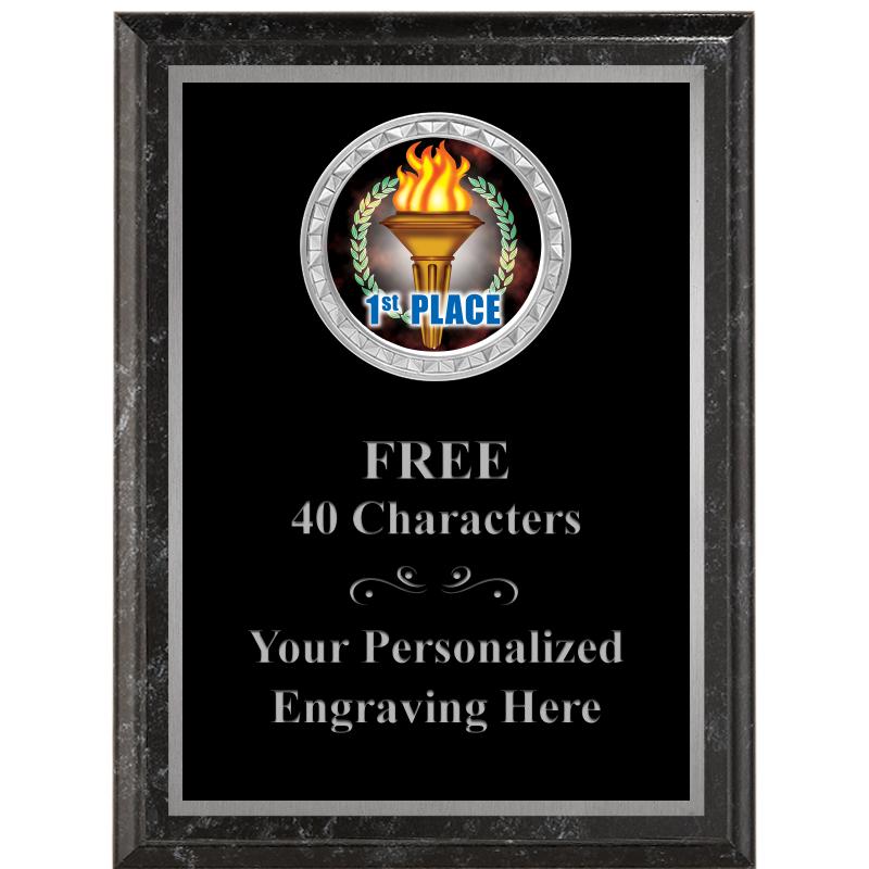 6X8 BLACK EXECUTIVE INS PLQ SV