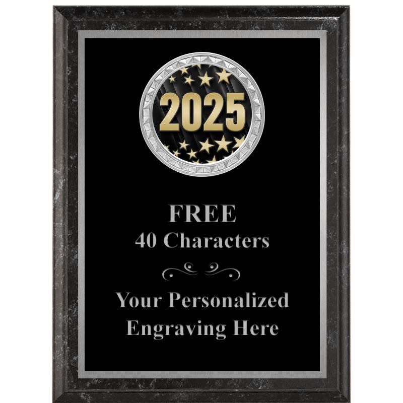 6X8 BLACK EXECUTIVE INS PLQ SV