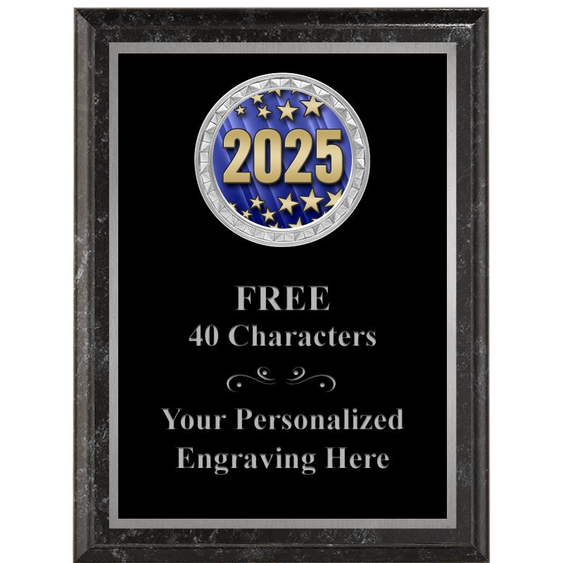 6X8 BLACK EXECUTIVE INS PLQ SV