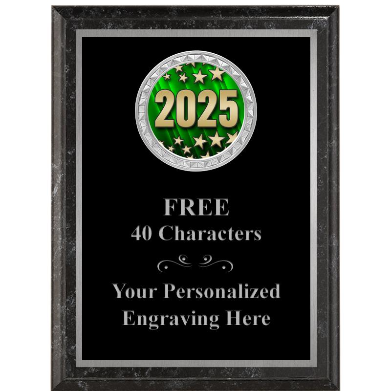 6X8 BLACK EXECUTIVE INS PLQ SV