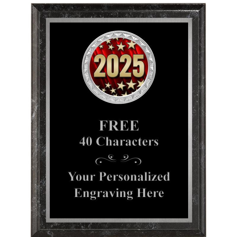 6X8 BLACK EXECUTIVE INS PLQ SV