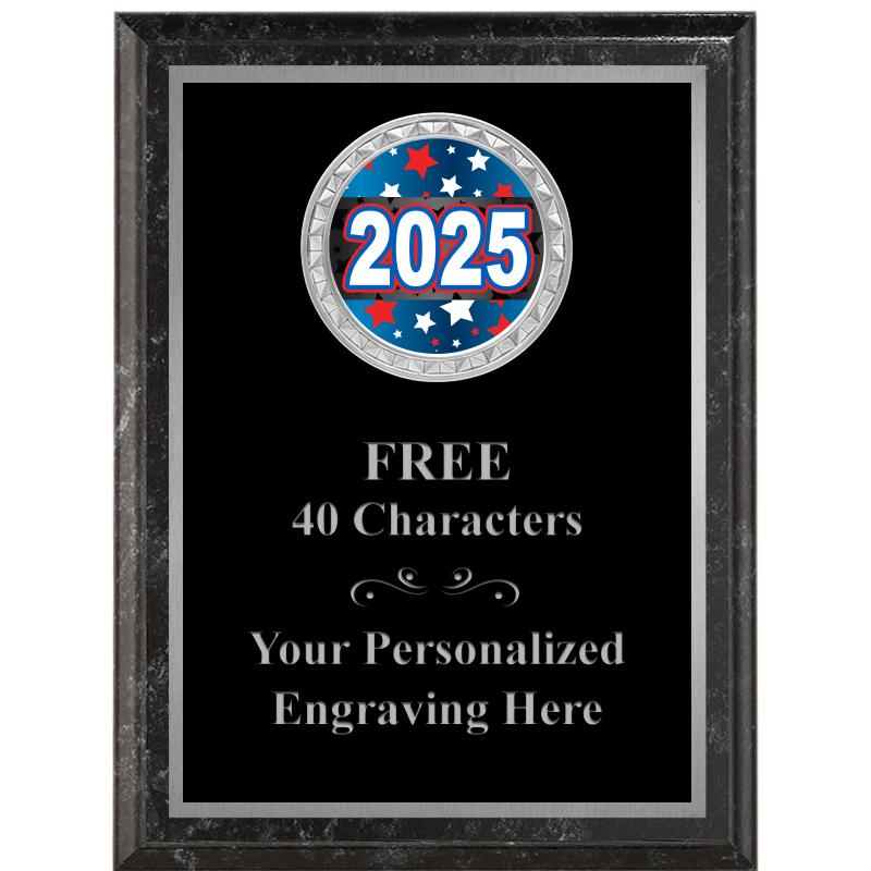 6X8 BLACK EXECUTIVE INS PLQ SV