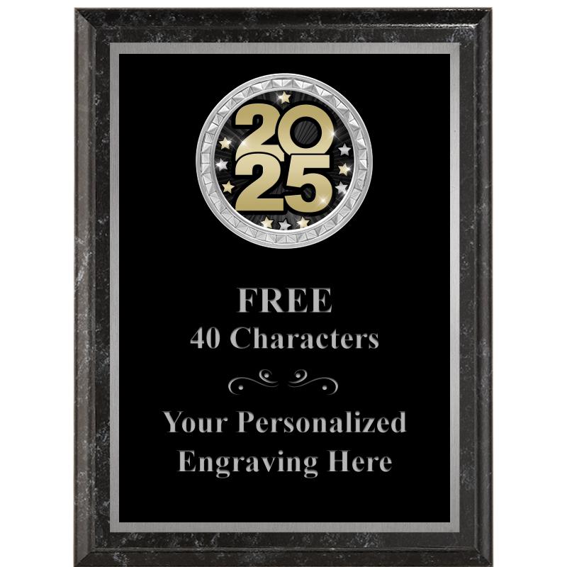 6X8 BLACK EXECUTIVE INS PLQ SV