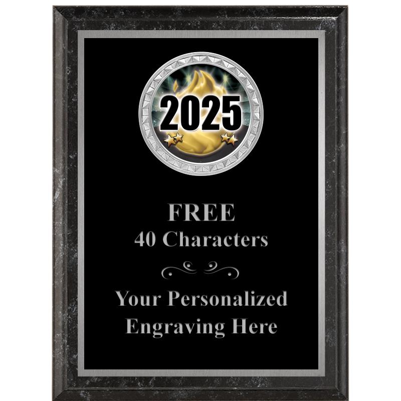 6X8 BLACK EXECUTIVE INS PLQ SV