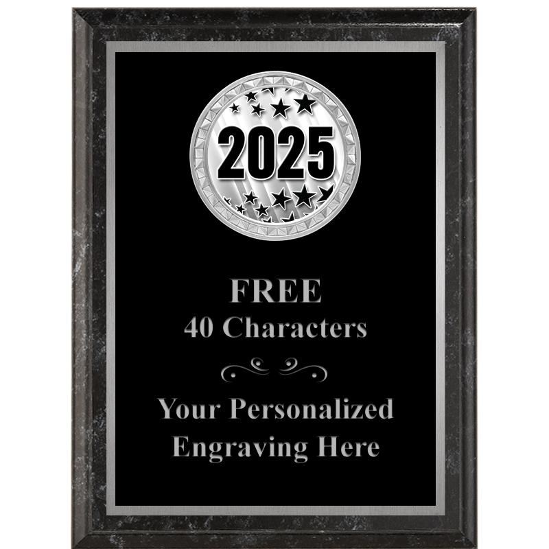 6X8 BLACK EXECUTIVE INS PLQ SV