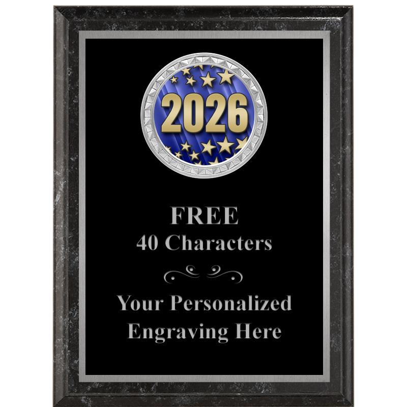 6X8 BLACK EXECUTIVE INS PLQ SV