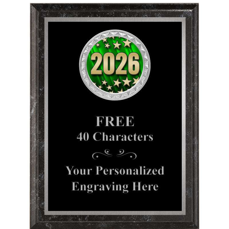 6X8 BLACK EXECUTIVE INS PLQ SV