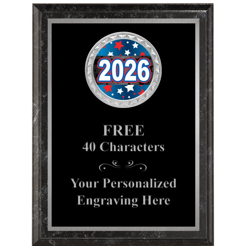 6X8 BLACK EXECUTIVE INS PLQ SV