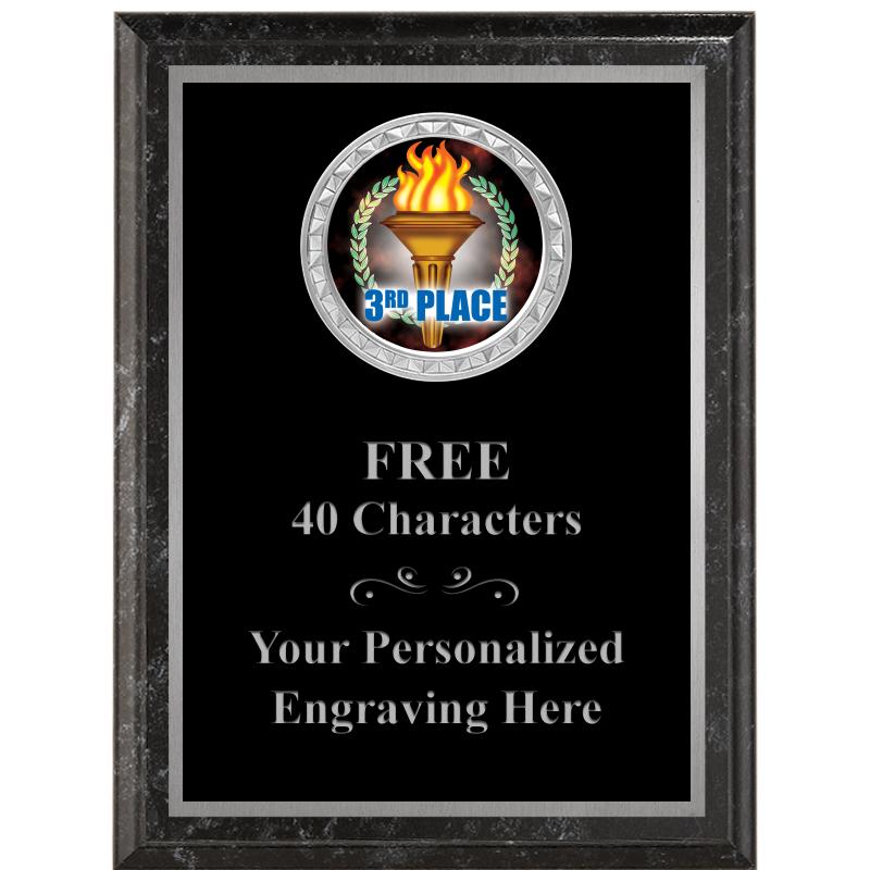 6X8 BLACK EXECUTIVE INS PLQ SV