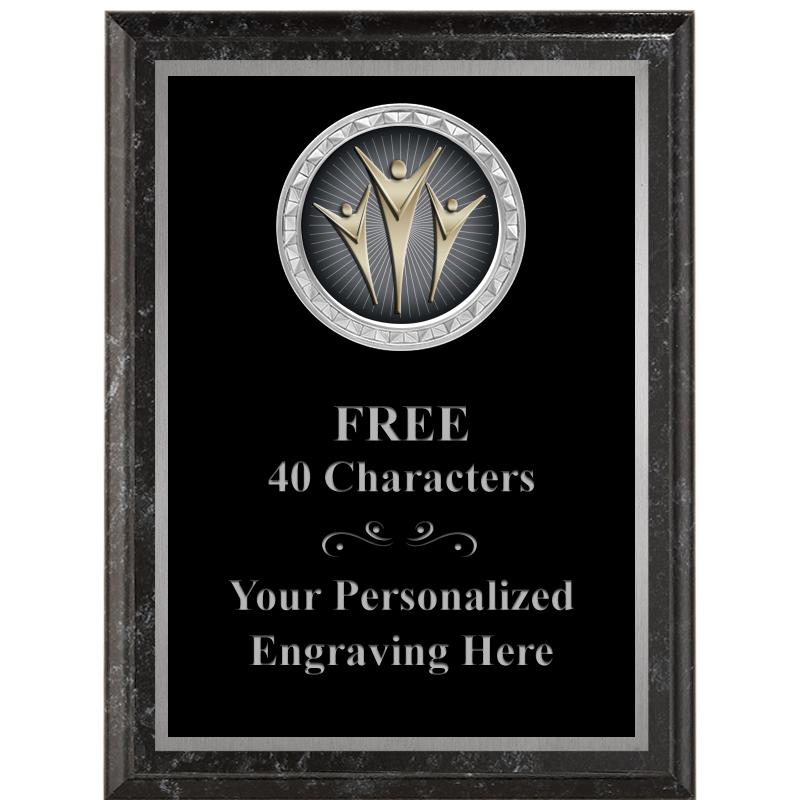 6X8 BLACK EXECUTIVE INS PLQ SV