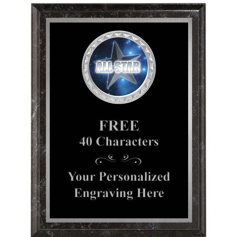 6X8 BLACK EXECUTIVE INS PLQ SV