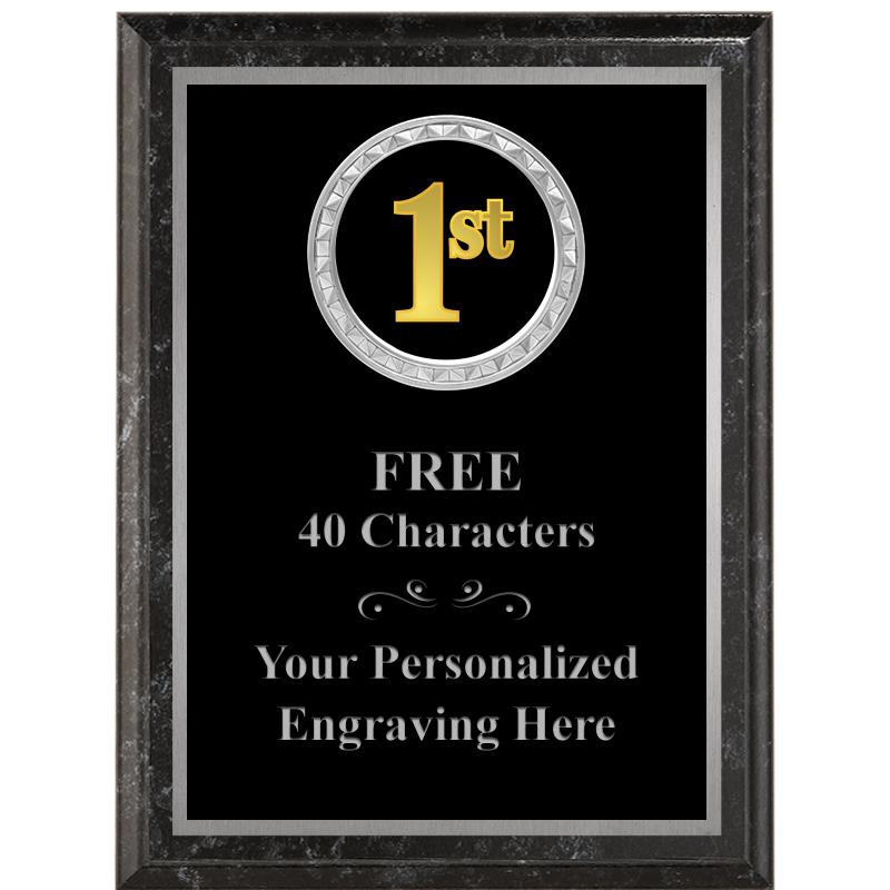 6X8 BLACK EXECUTIVE INS PLQ SV