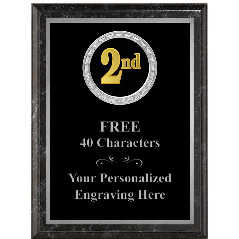 6X8 BLACK EXECUTIVE INS PLQ SV