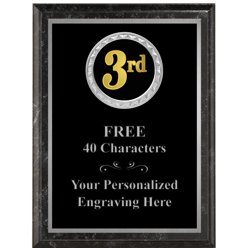 6X8 BLACK EXECUTIVE INS PLQ SV