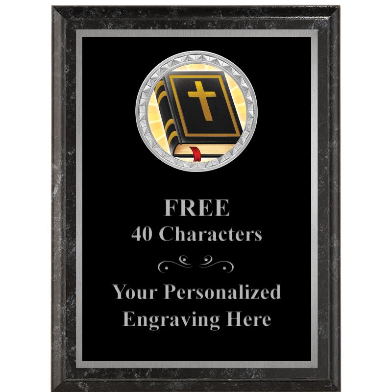 6X8 BLACK EXECUTIVE INS PLQ SV