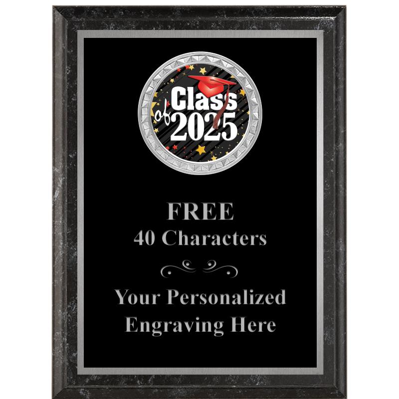 6X8 BLACK EXECUTIVE INS PLQ SV