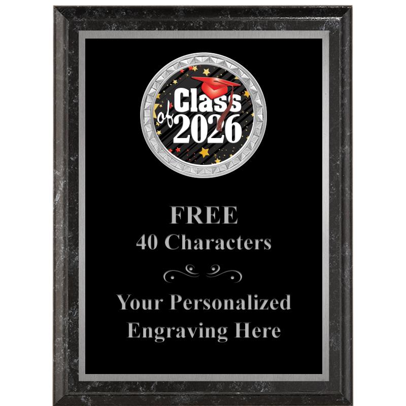 6X8 BLACK EXECUTIVE INS PLQ SV