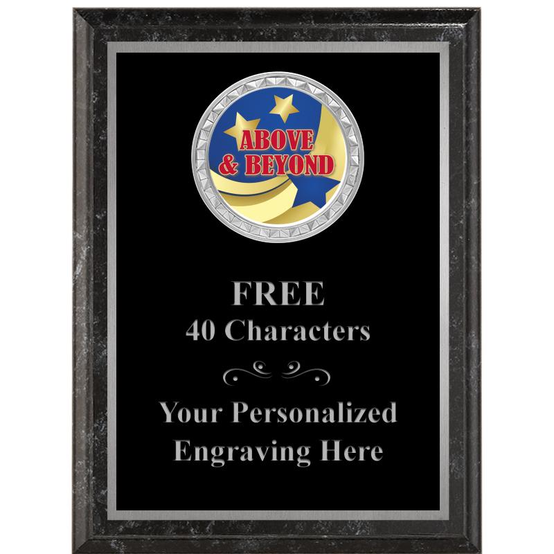 6X8 BLACK EXECUTIVE INS PLQ SV