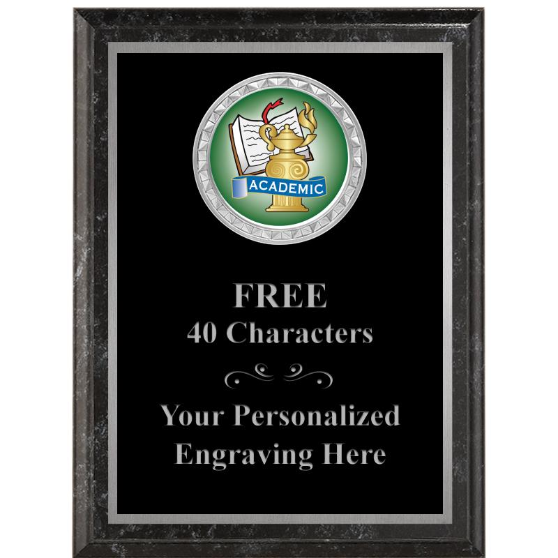 6X8 BLACK EXECUTIVE INS PLQ SV