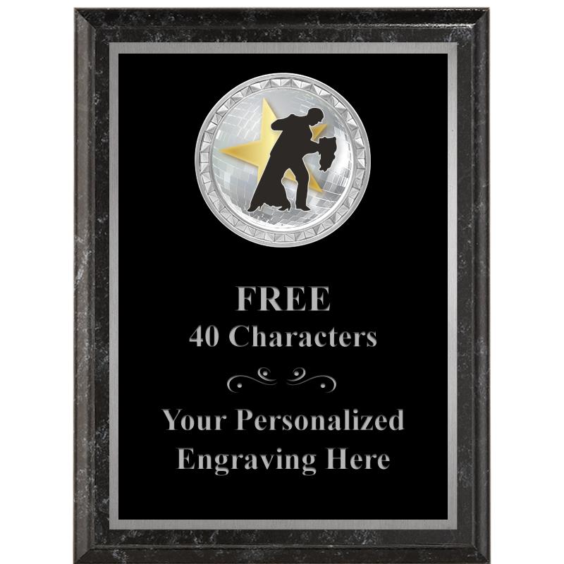 6X8 BLACK EXECUTIVE INS PLQ SV