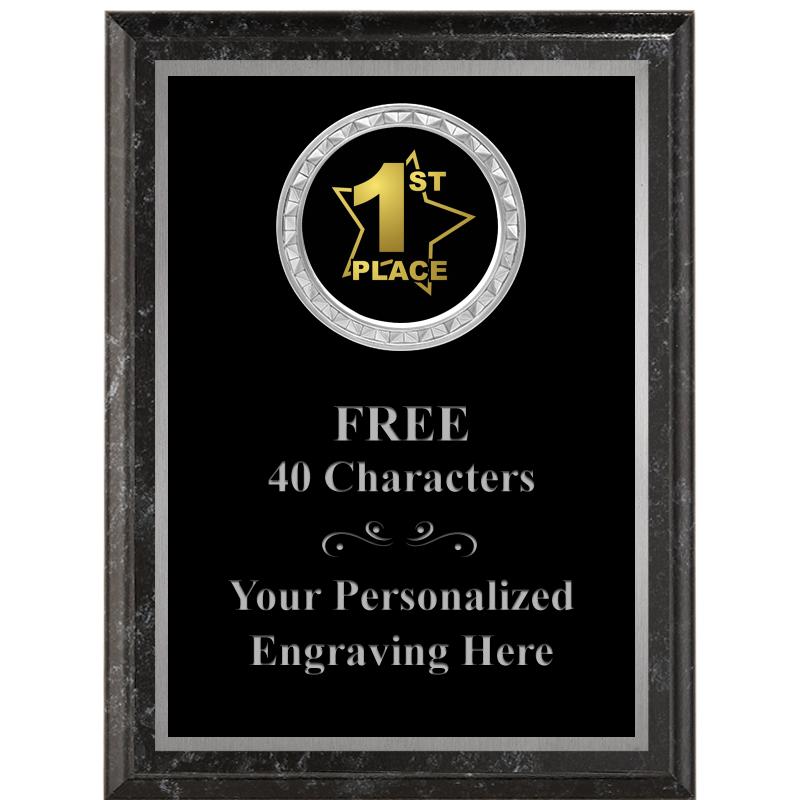 6X8 BLACK EXECUTIVE INS PLQ SV