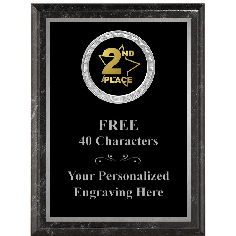 6X8 BLACK EXECUTIVE INS PLQ SV