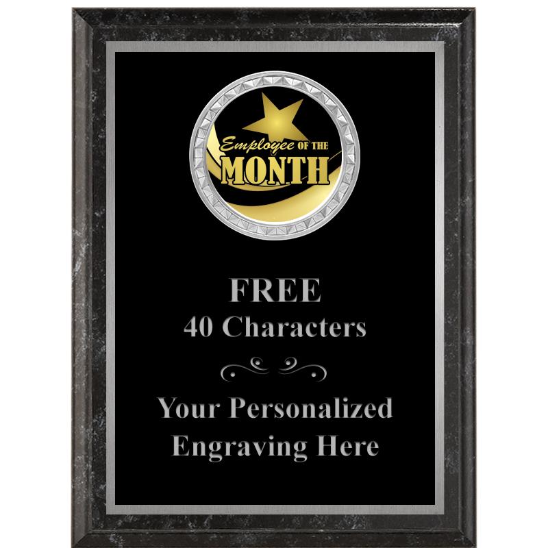 6X8 BLACK EXECUTIVE INS PLQ SV