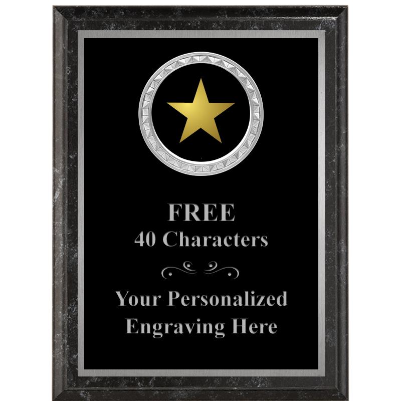 6X8 BLACK EXECUTIVE INS PLQ SV