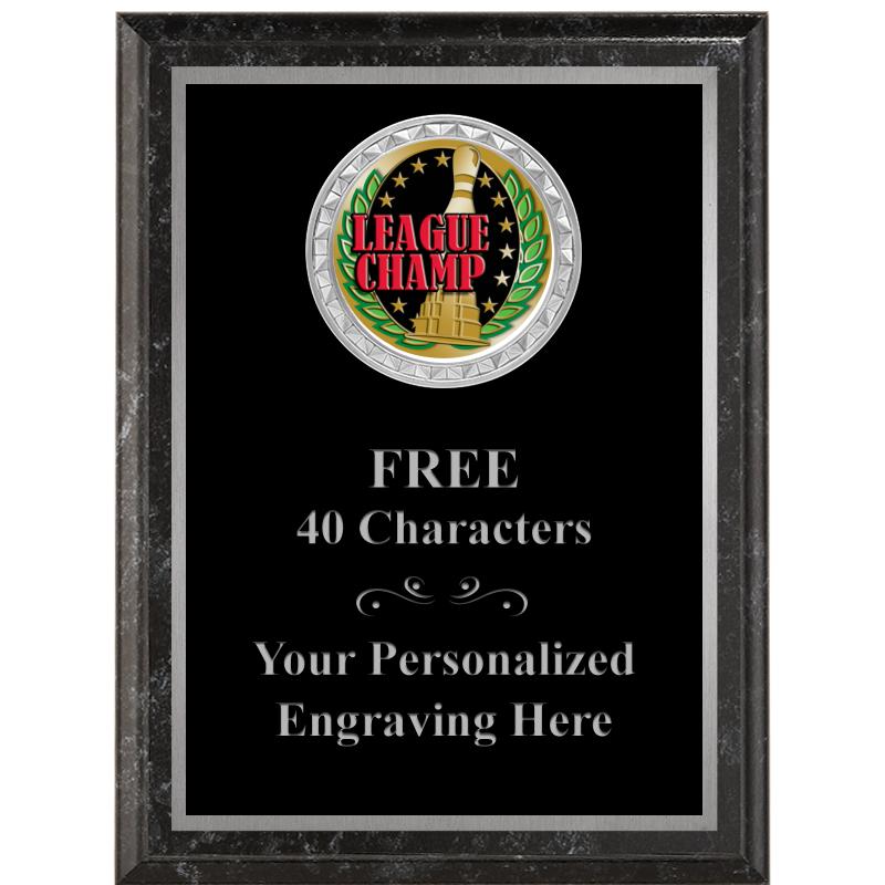 6X8 BLACK EXECUTIVE INS PLQ SV