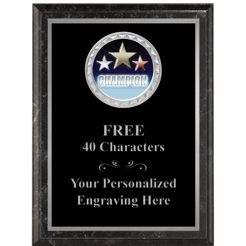 6X8 BLACK EXECUTIVE INS PLQ SV