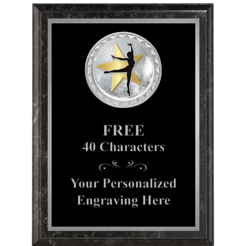 6X8 BLACK EXECUTIVE INS PLQ SV