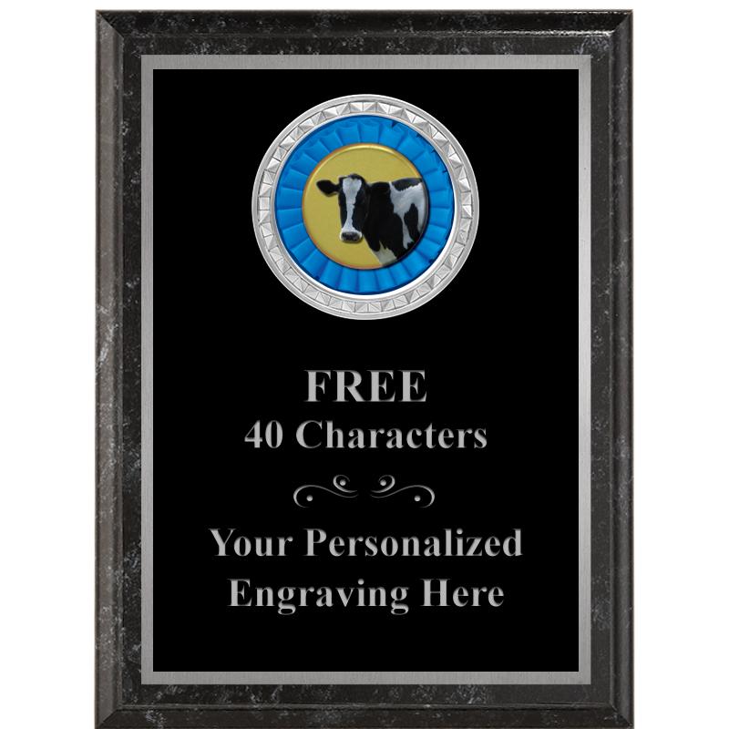 6X8 BLACK EXECUTIVE INS PLQ SV